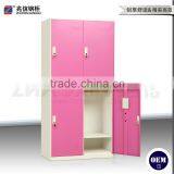 Antique 4-door Closet Key Lock Clothes Steel Locker Metal Stainless Gym Wardrobe Locker thumbnail-4