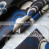 PU Coated Print Poly Satin Fabric for dress and jacket