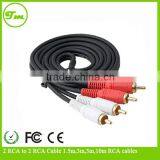 2 RCA to 2 RCA Cable 1.5m,3m,5m,10m RCA Cables thumbnail-1