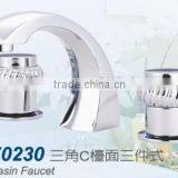 High Quality Taiwan Made 3 Piece Classic Bathroom Wash Basin Water Tap Faucet thumbnail-1