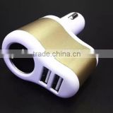 Wholesale Price 3 IN 1 USB Car Charger Adapter With Cigarette Socket, China Supplier