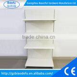 Steel Cantilever Shelf Single Sided White Peg Board With Three Shelves and Peghooks thumbnail-1