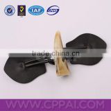 Leather buttons with horn toggle/clasp for garments