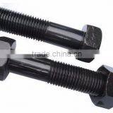 Black Double Threaded Stud Bolt And Nut Made in China thumbnail-1