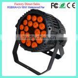 18*18Watt Blizzard Light DMX Wash Tough Par Hexa IP65 Rated 18*18W RGBWAUV 6IN1 Outdoor Rainproof Waterproof LED Par Can Light thumbnail-5