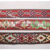 Newest 4.3cm Width Ethnic Embroidery Webbing Polyester for Garment/bag thumbnail-2