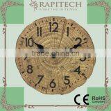12 Inch Indoor Outdoor Faux Wood Polyresin Wall Clock thumbnail-1