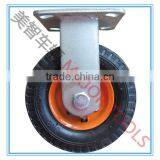 6 Inch Pneumatic Caster Wheel Set With Small Top Plate 6X2 thumbnail-1