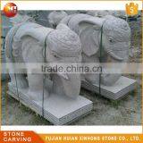 Large White Granite Garden Outdoor Elephant Statue thumbnail-3