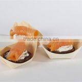 Chinese Factory Preferential Disposable Pine Bark Food Boat Tray thumbnail-5