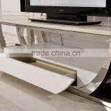 Fashion tv Unit/marble Top Stainless Steel With MDF Led tv Unit thumbnail-2