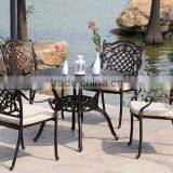 2017 Royal Cast Aluminum Garden Furniture 4 Seater Table Chairs Set thumbnail-1