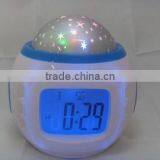 Music and Starry Sky Calendar/LED Light Clock/time Date Week and Thermometer Table Alarm thumbnail-5
