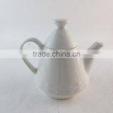 White Porcelain Small Capacity Cone Shape Teapot Cheap Price thumbnail-2