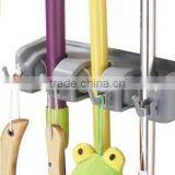 Mop Broom Holder Broom Organizer Key Rack Towel Hooks 5 Non-slip With 6 Hooks Wall Closet Mounted Organizer Brooms Mops Rakes Ga