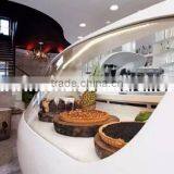 Solid Surface Quartz Countertop for Fast Food Counter Design thumbnail-3