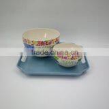 BSCI Audit Hot-sell Eco Natural Bamboo Fiber Print Salad Bowl thumbnail-3