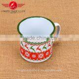China New Design Popular Cheap White Enamel Camping Mug Wholesale thumbnail-2