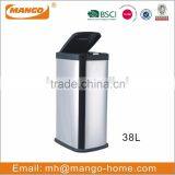 38L Plastic Lid Touch Opening Waste Bin thumbnail-1