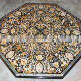 Octagonal Marble Inlay Dining Table Top, Marble Table Top thumbnail-1