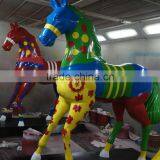 Fiberglass Colorful Horse Sculpture Statue thumbnail-4