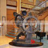 Metal Miki Mouse Sculpture With Rudder From Boat thumbnail-1
