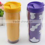 Double Wall Plastic Cup Sports Water Bottle Coffee Mug thumbnail-3