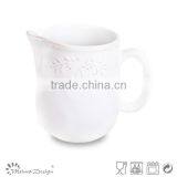 Christmas Ceramic Two-tone Sugar and Creamer Emboss Top Selling Factory