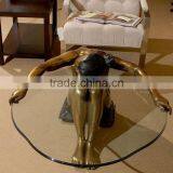 2017 Home Decor High Quality Woman Bronze Sculpture Coffee Table thumbnail-3