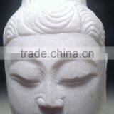 China Supply Hand Carved Natural White Marble Buddha Head Sculpture for Sale thumbnail-2
