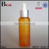 Cosmetic New Products Perfume Essential Oil Orange Frosted 30ml Glass Bottle Silver Aluminum Dropper China Suppliers thumbnail-3