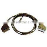 Scart Plug to Scart Plug With 3.5mm Stereo Jack Scart Cable thumbnail-1