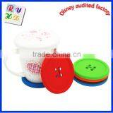 Hot Colored Customized Food Grade Silicone Table Beer Cup Coaster thumbnail-2