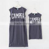 Korean Dresses New Fashion Lady and Girls Combed Cotton Long Dress thumbnail-2