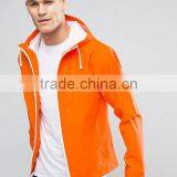 Custom Best Price Competitive New Design Durable Drawstring Hood Functional Pockets Orange 100% Polyurethane Casual Men Jacket thumbnail-1