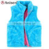 China Supplier Custom Fur Lined Fleece Men Vest thumbnail-2
