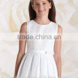 Beautiful Lace Round Neck Baby Gown Burgundy Flower Girl Dresses thumbnail-3