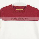 Hot Sale Hand Knitted Wool Kids Sweaters With Ribbing Neck Cotton Sweater Outwear For Children thumbnail-2