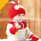 TC13004 Latest Fashion Baby Knitted Beanie Hat With Winter Warmed Scarf and String Mittens thumbnail-2
