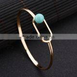 Zm35323a Korean Bangle Design Fashion Girls Gold Plated Bracelet Jewelry thumbnail-5
