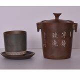 Tea Set Chinese Handmade Cermaic Tea Set With One Tea Caddy and Two Tea Cups thumbnail-2