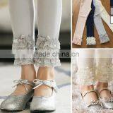 Fashion Ruffle Leggings for Girls Wholesale Baby Girls Leggings Four Colors Leggings With Lace on the Ankle thumbnail-1