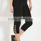 2017 Hot Sale Women Clothing Custom Fashion Blank Cropped Skinny Leggings thumbnail-3