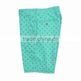 Twill Washed Out Classic Loose Green Chino Shorts For Men thumbnail-3