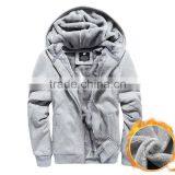 Wholesale Custom Zipper Thick Heavy Winter Fleece Hoodies For Men thumbnail-4