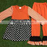 Wholesale Kids Girl Clothing Fall Cotton Outfits Leggings Pants Boutique Hallowmas Girl Clothing Sets thumbnail-1