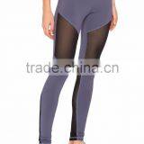 Hot Selling Custom Design Women Colorful Mesh Insert Yoga Pants/sheer Mesh Yoga Leggings thumbnail-3