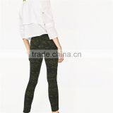 2017 Khaki Ankle Cargo Woodland Camouflage Pants for Women thumbnail-5