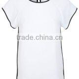 Sporty Loose Short Sleeves Design Fashion Plain White T Shirts thumbnail-1
