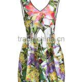 Ladies Sleeveless Polyester/spandex Sublimation Hollowed Modern Dress thumbnail-2